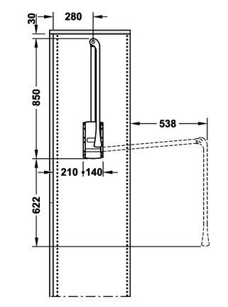 Garderobelift 770-1200mm (10kg)